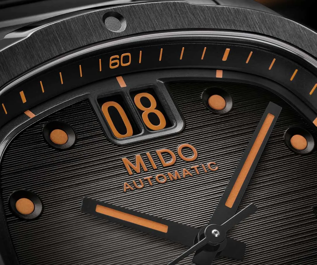 تایم باز | پرستیژ و هیجان در یک قاب؛ MIDO Multifort TV Big Date Black & Orange